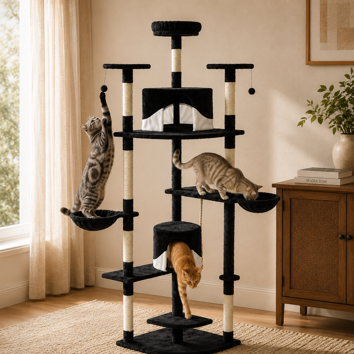 Arbre à chat noir Image