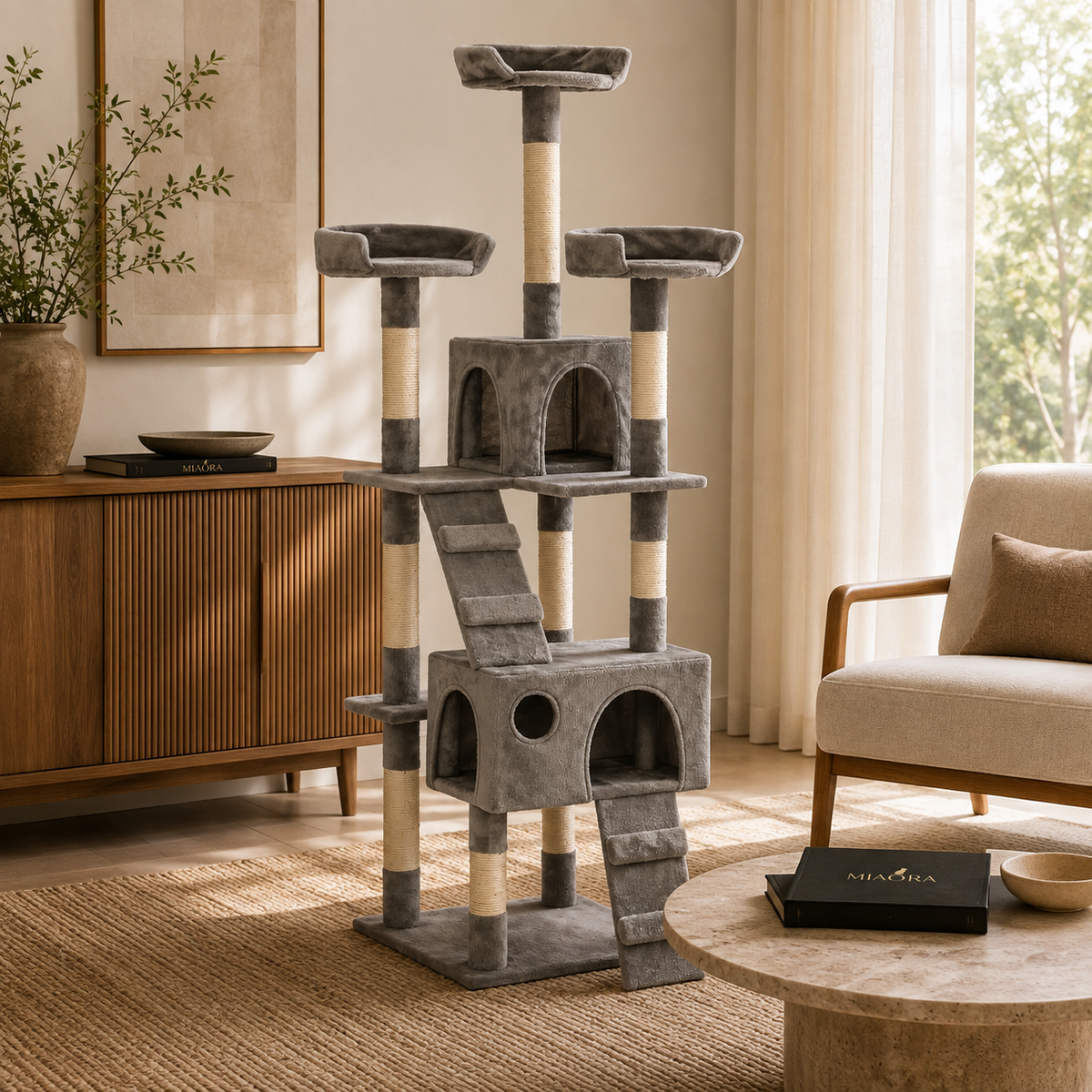 Arbre à chat design multi-niveaux | Signature