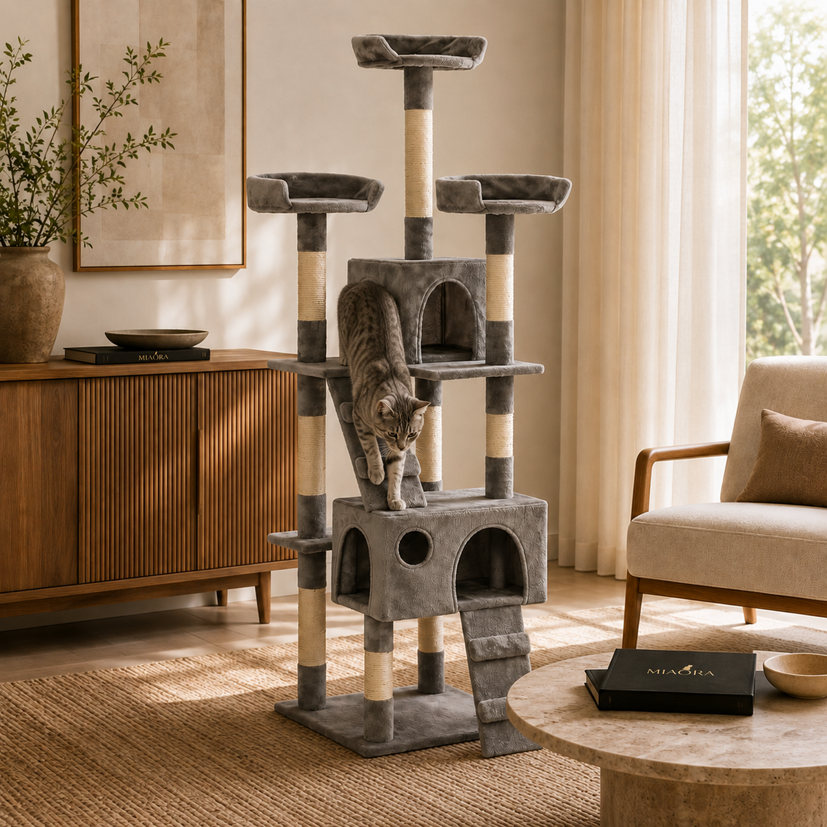 Arbre à chat design multi-niveaux | Signature