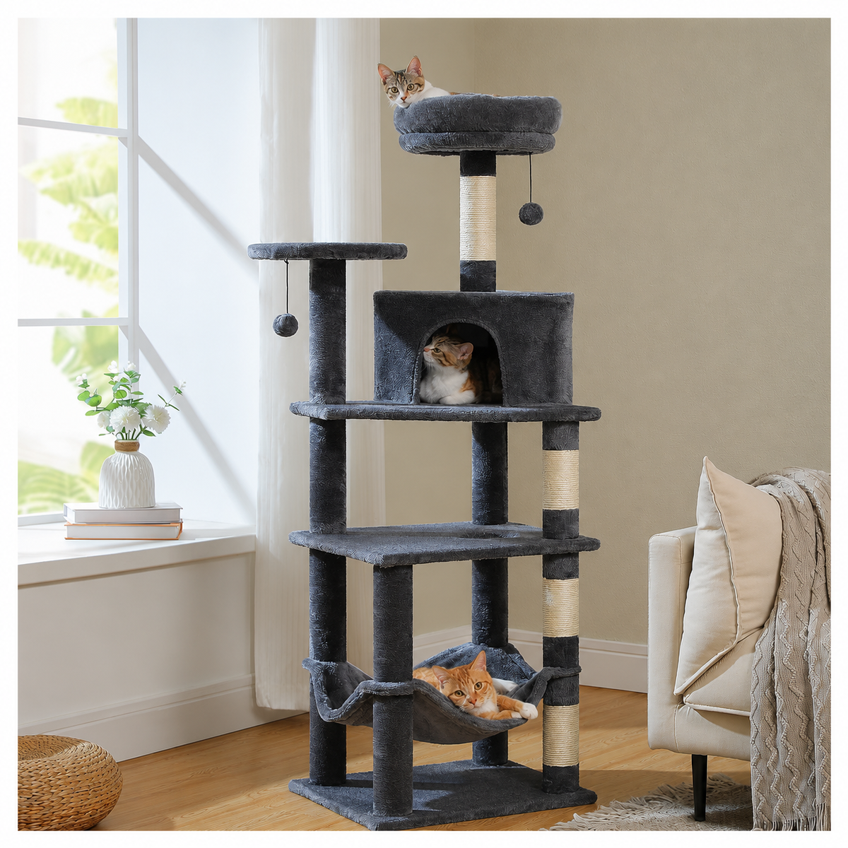 Arbre à chat Maine Coon robuste | Maine