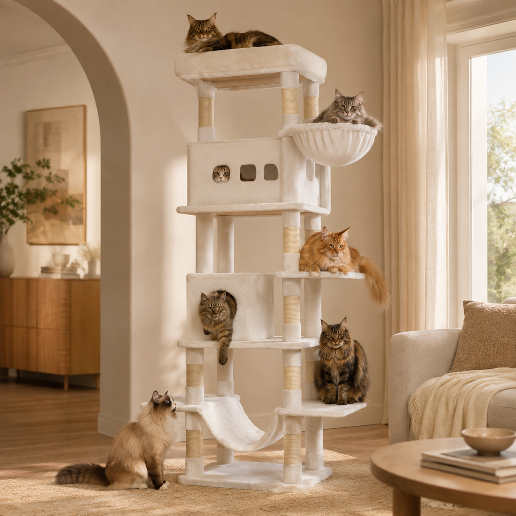 Arbre à chat XXL Maine Coon avec hamacs | Royal Plus