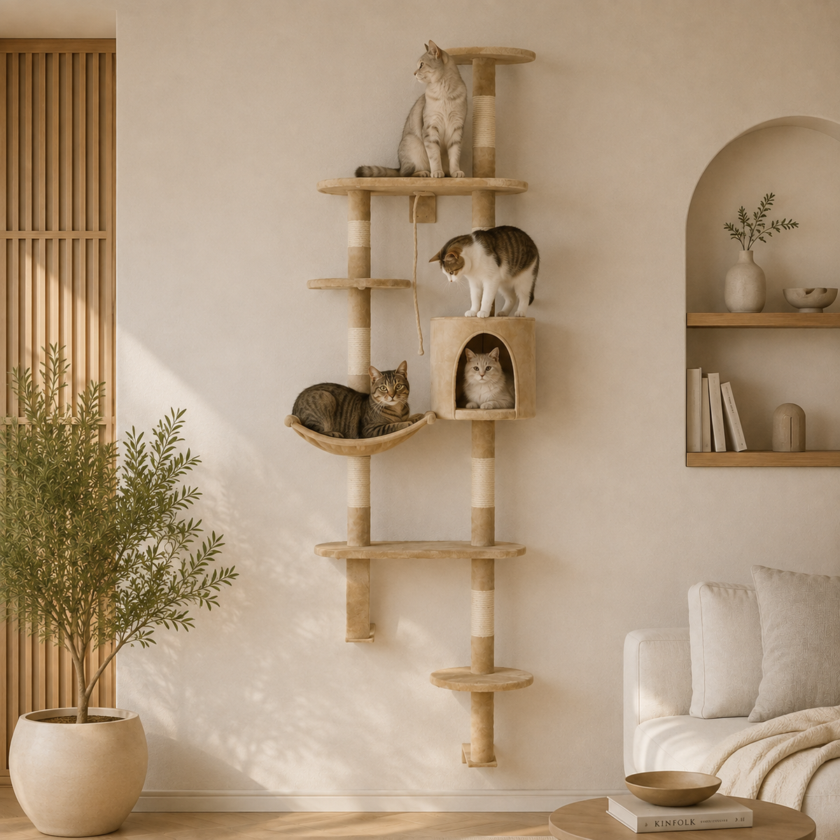 Arbre à chat mural complet | Essential
