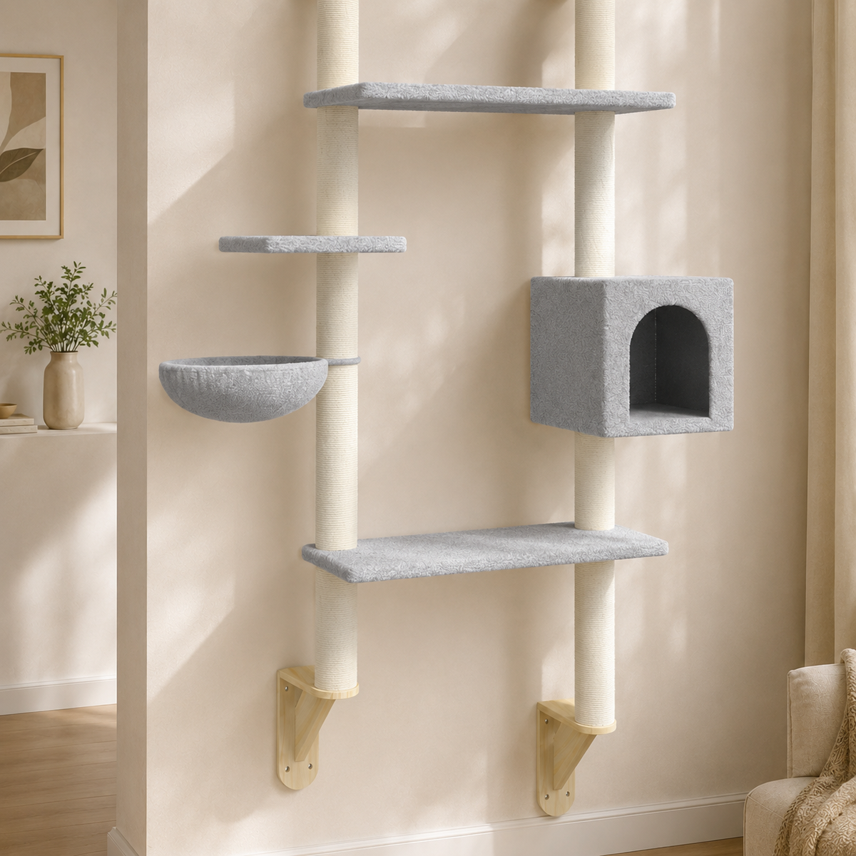 Arbre à chat mural design | Wall
