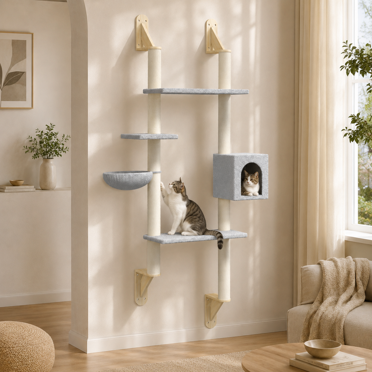 Arbre à chat mural design | Wall
