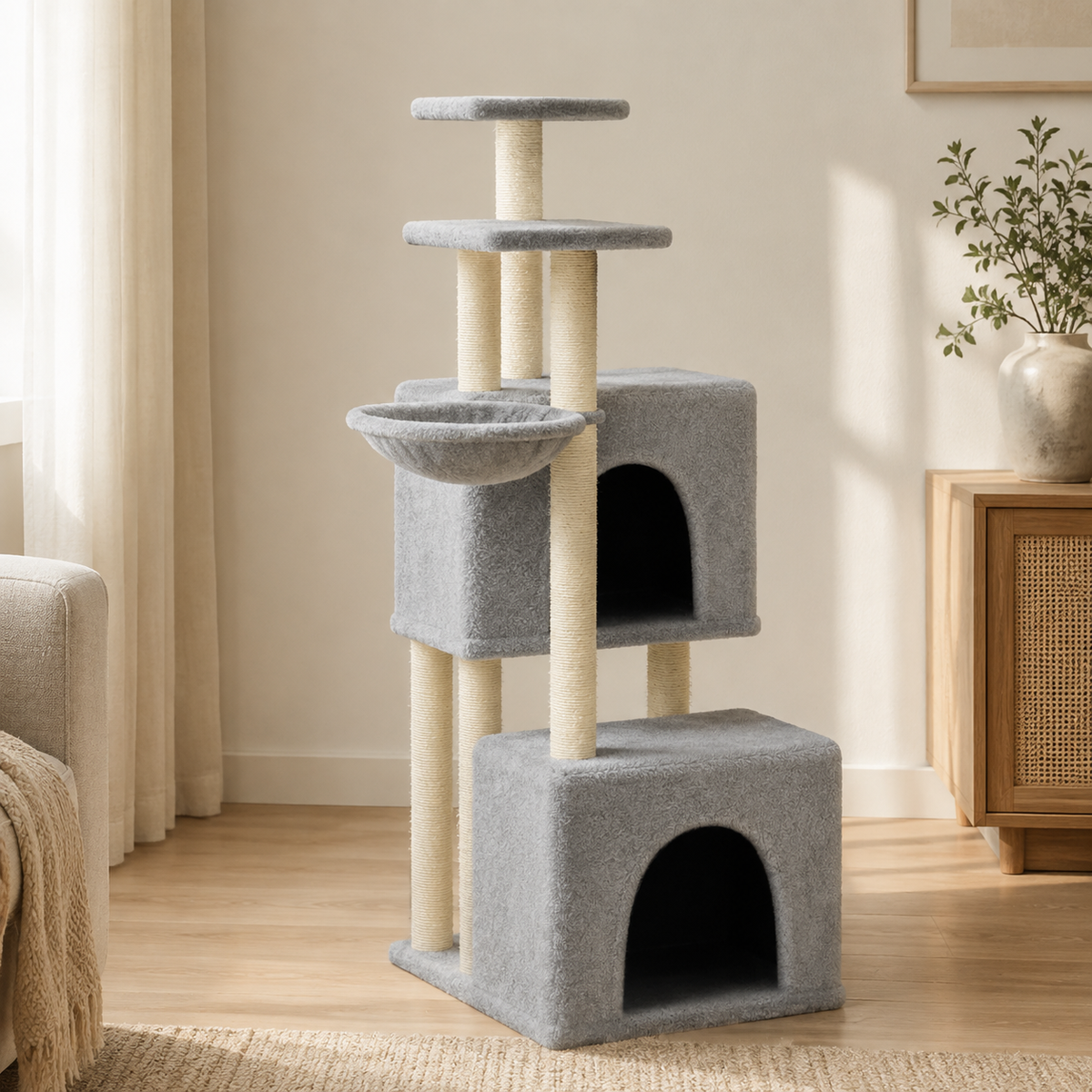 Arbre à chat moderne avec hamac | Serenity