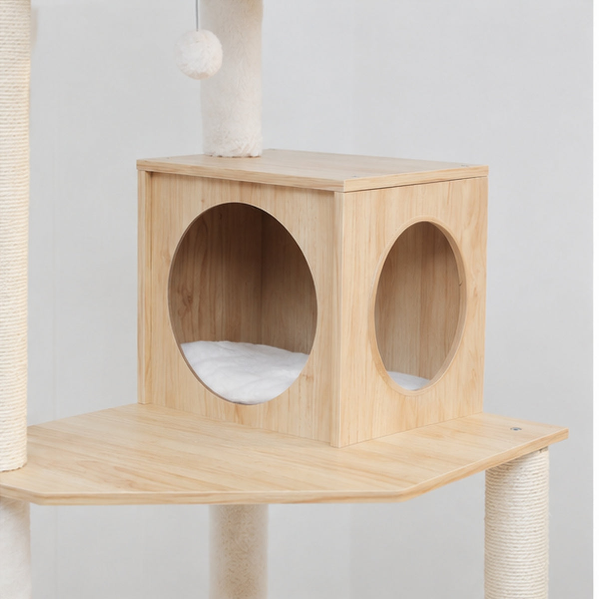 Arbre à chat en bois naturel | Nature